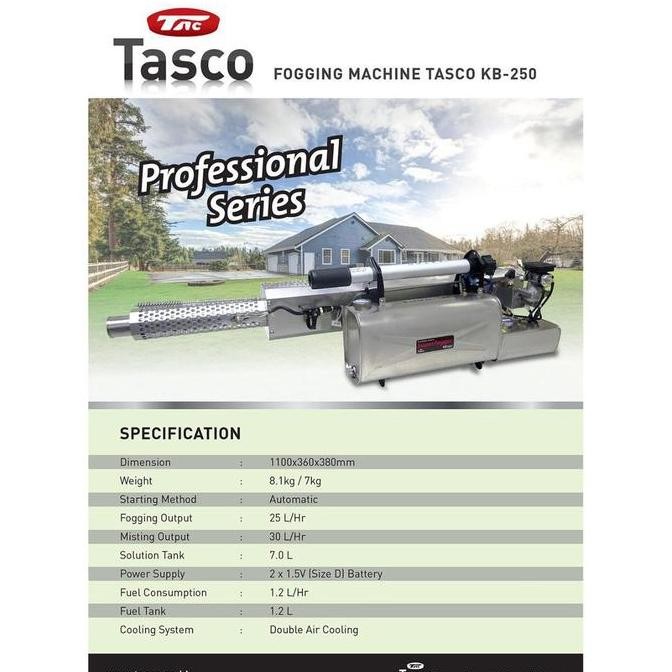 SUPER FOGGER TASCO KB 250 / KB-250 / KB250 / MESIN FOGGING MANUAL