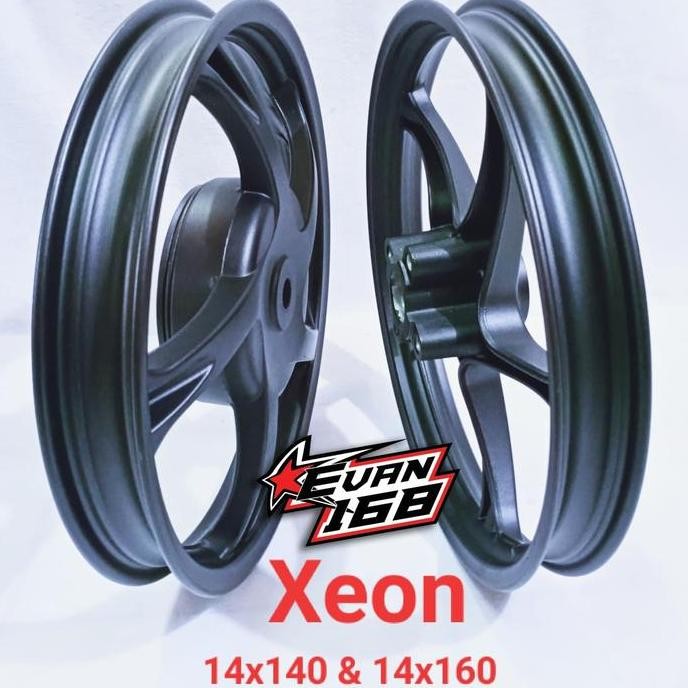 Velg Racing ROSSI VROSSI Xeon LAMA XEON RC Ring 14 Palang 5 HITAM DOFF