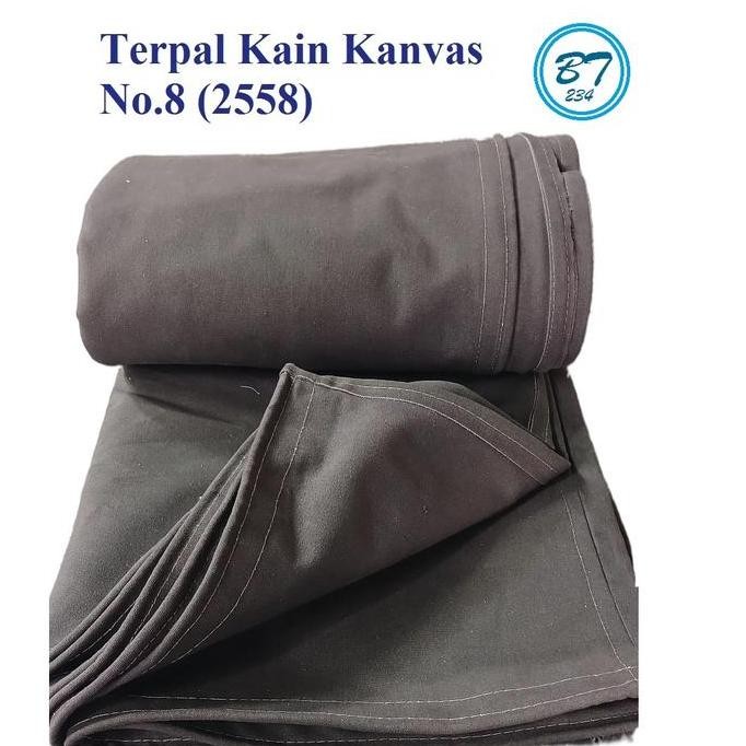 terpal kain kanvas coklat untuk tutup mobil/truck, tutup mesin Dll KTS