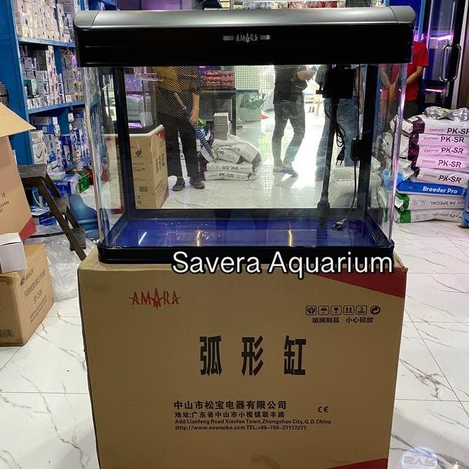 AQUARIUM AMARA 800F BENDING + TUTUP / 80x38x55 CM / TEMPAT IKAN HIAS Murah