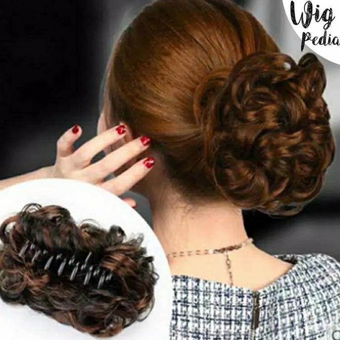 Sanggul Modern Funbun Korea Cepol Curly Jepit Clip On Sanggul Korea