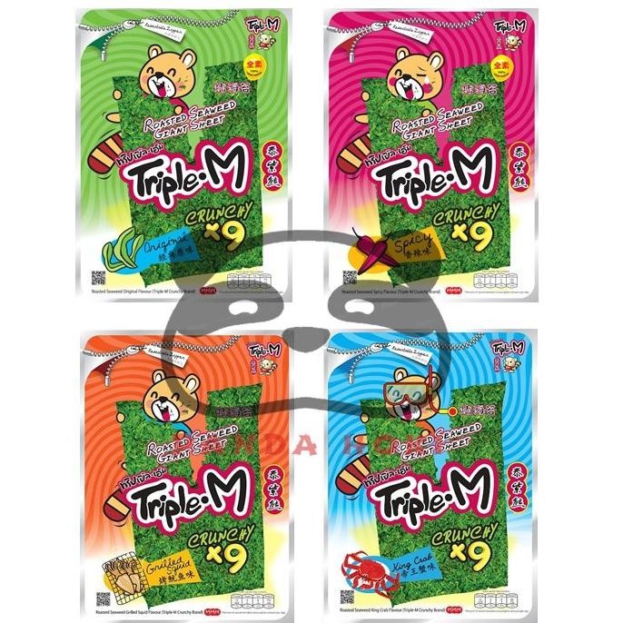 

Triple M Roasted Seaweed - Original / Spicy / Squid / Crab Terlaris