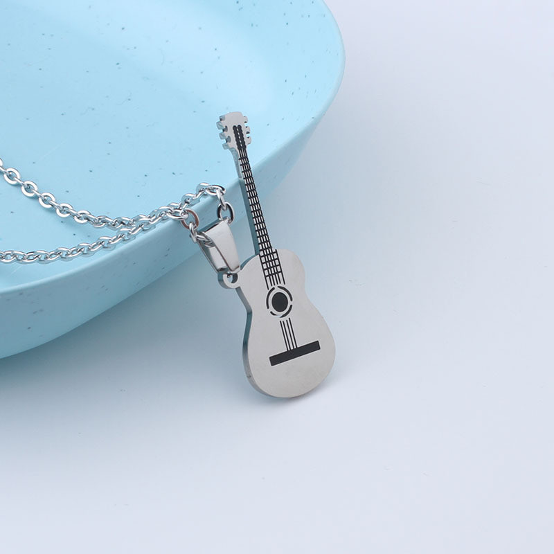 Kalung Gantung Musik Gitar Stainless Steel Fashion
