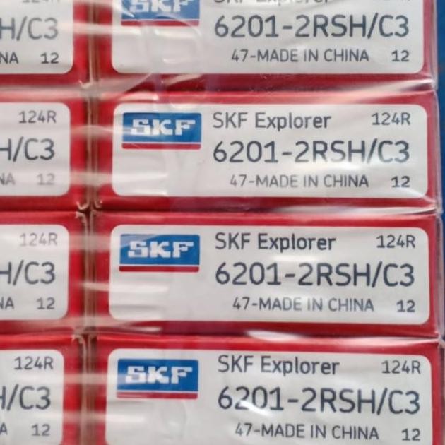 BEARING 6201 2RS c3 SKF ASLI ORIGINAL ( 12mm x 32mm x 10mm )