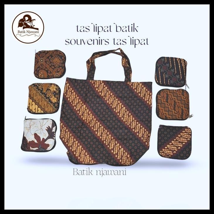 Tas Belanja Batik Tas Belanja Tote Bag Lipat Batik  Tas Lipat Souvenir Indonesia Best Seller