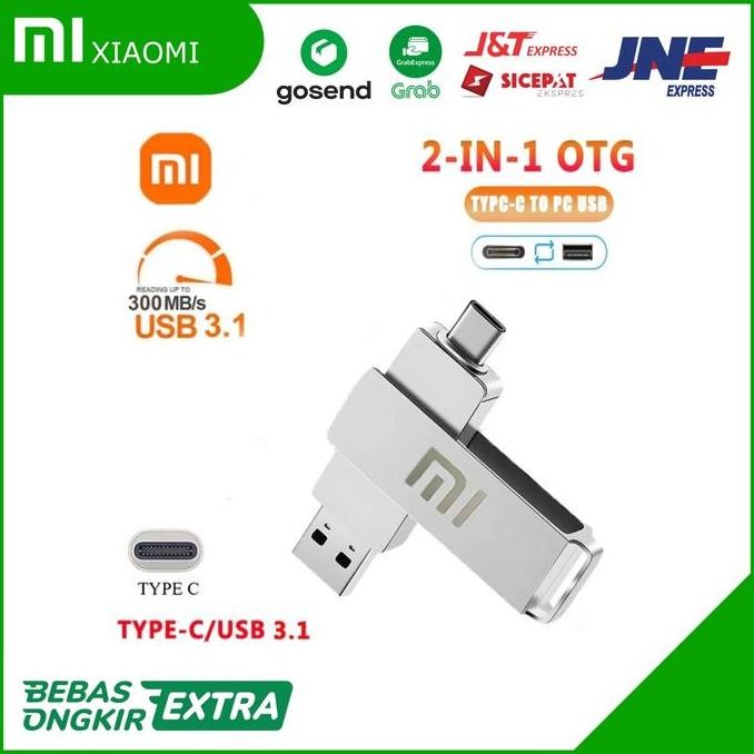ready Flashdisk Xiaomi 2in1 USB 3.1 Type C high speed 1 2 TB