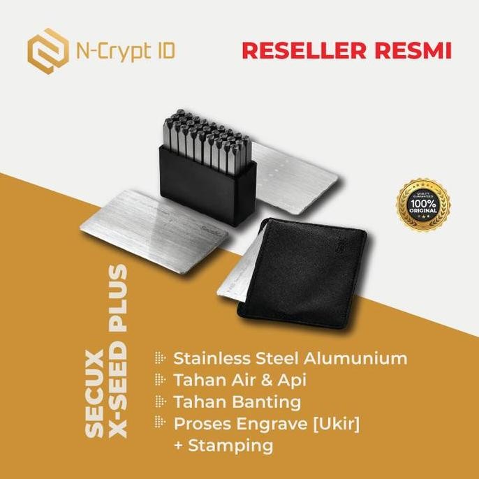 

ready Bitcoin / Crypto X-SEED Plus SecuX Seed Backup Steel Punch Set