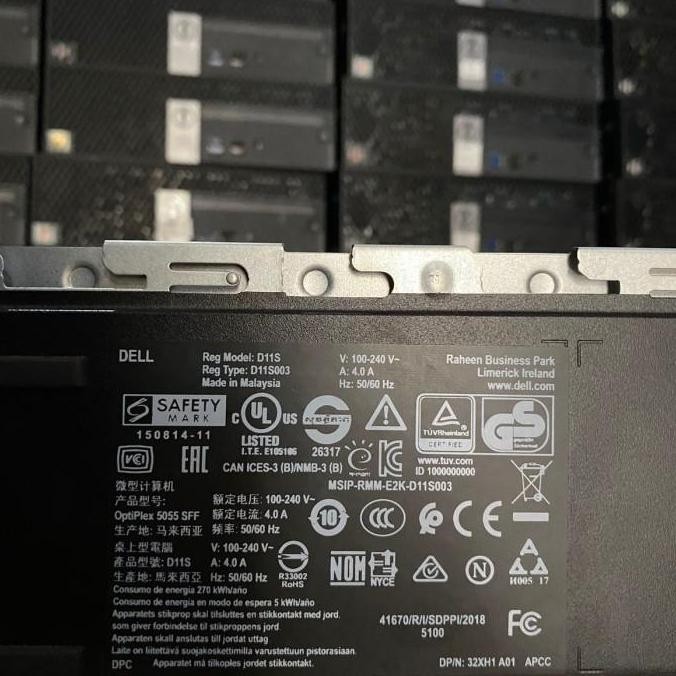 Pc Dell Optiplex 5055 Sff Amd Ryzen5 Pro 2400G Ram 16Gb Ssdmvme 256Gb New Stok