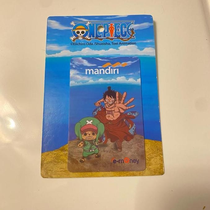 restock  e-Money CHOPPER LUFFY One Piece Limited Edition eToll eMoney Mandiri OnePiece NFC Poster