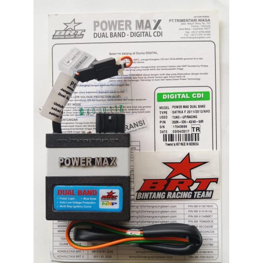 CDI BRT RACING POWERMAX DUALBAND TR SUZUKI SATRIA F FU 150 old CBU