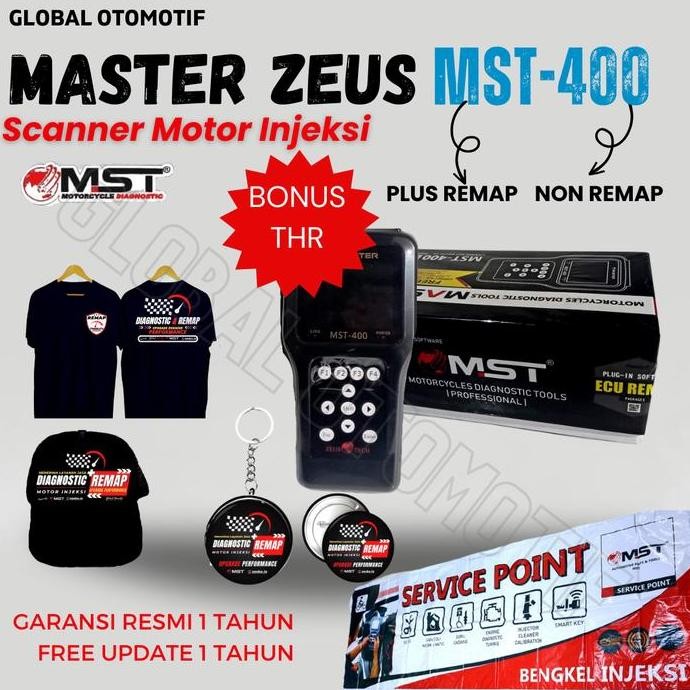 Scanner Motor Injeksi HONDA & YAMAHA - MASTER ZEUS MST-400 2in1