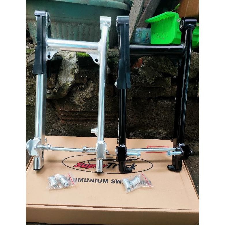 SWING ARM SASIS SWINGARM ALUMUNIUM GEN2 GEN 2 GRAND supra prima star c70 bebek series HITAM silver S