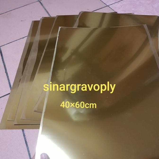

READY gravoply gold teks hitam bahan gravir nametag dll 40x60cm tebal 1.5ml NEW