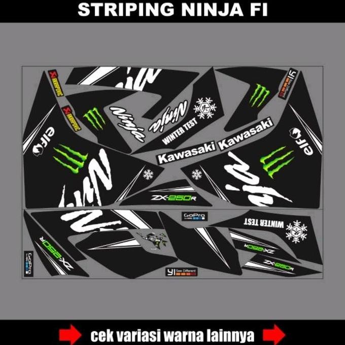 STRIPING NINJA 250FI OLD / DECAL STIKER KAWASAKI NINJA 250 FI OLD / STICKER VARIASI MOTOR NINJA FI 2