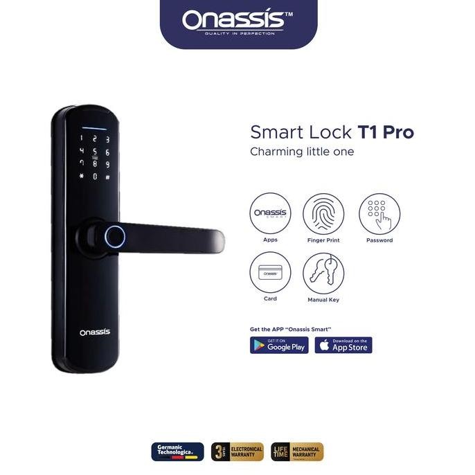 Onassis SMART LOCK T1 PRO WIFI Digital Lock Hitam