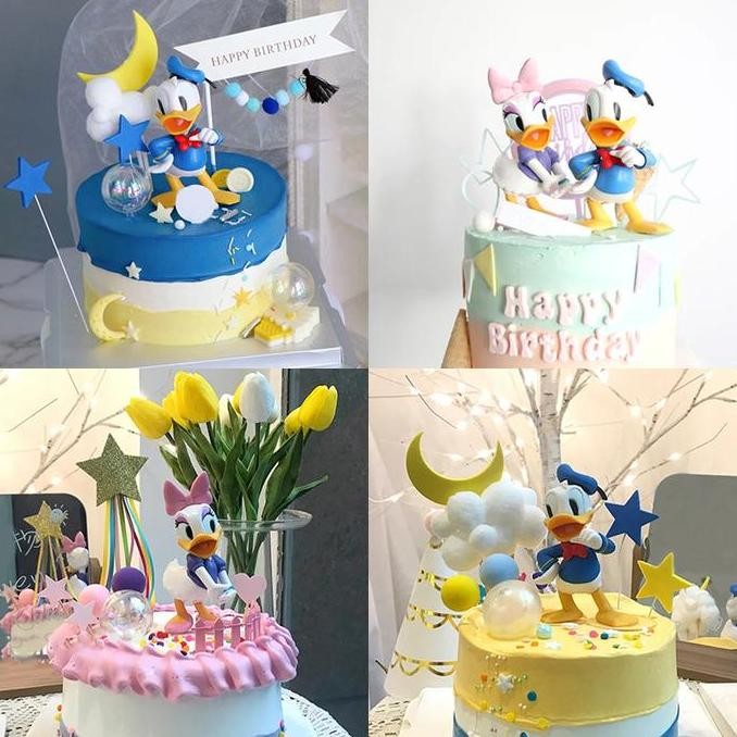 hiasan kue Donald duck/Miniatur Donald duck Desy/figure disney/donald