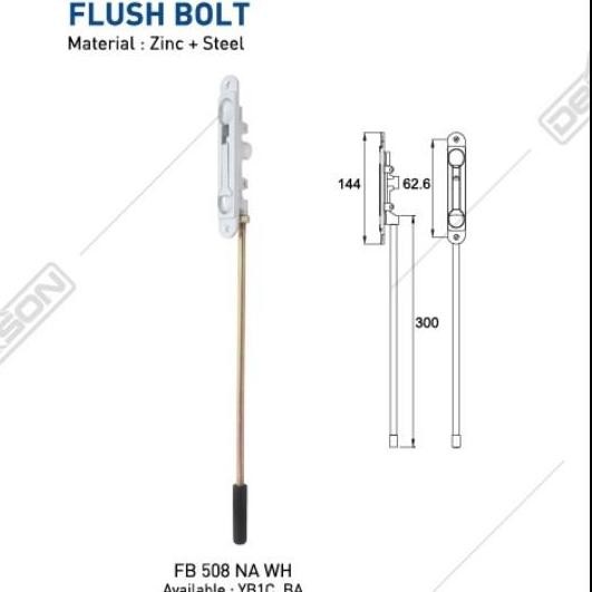 Flushbolt Dekkson Fb 508 Dekkson Grendel Pintu Aluminium