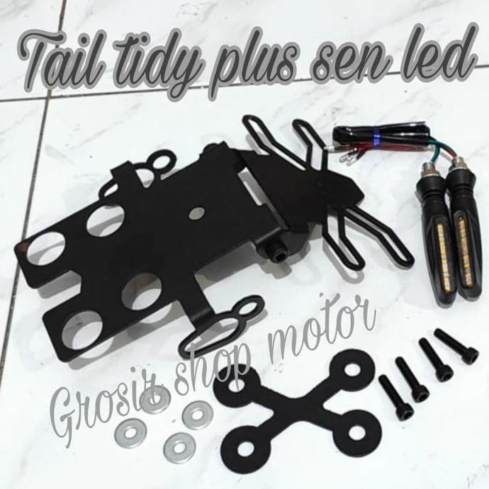 Paketan lampu sen led plus tail tidy Xsr 155 / Dudukan plat Xsr 155