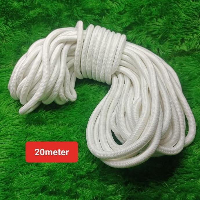 

tali putih polyester 10mm panjang 20 meter