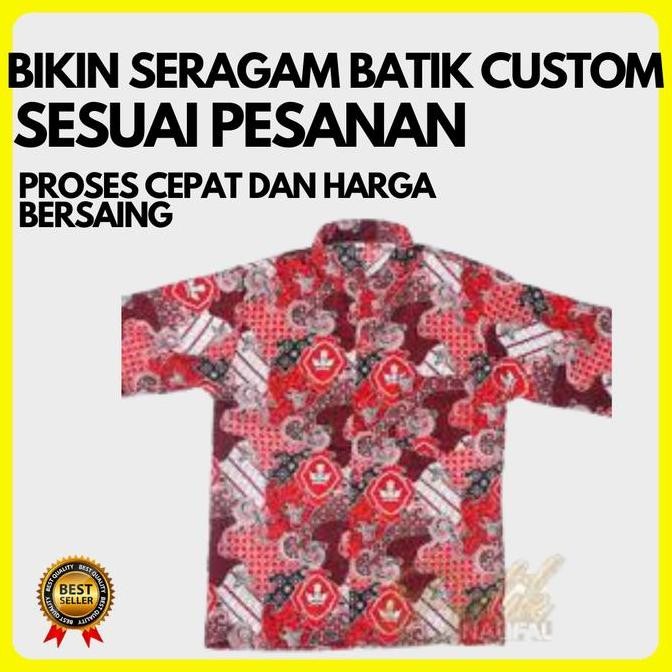 [dodol ] Kemeja Baju Dress Seragam Batik Sekolah Kantor Sd Smp Sma Custom