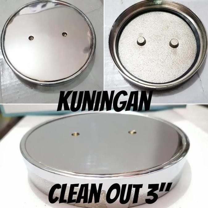 Clean out / CO / tutup septictank 3inch kuningan tebal