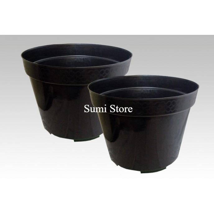 Pot Bunga Hitam 50 Cm / Pot Jumbo 50 Cm Hitam Ready Stok