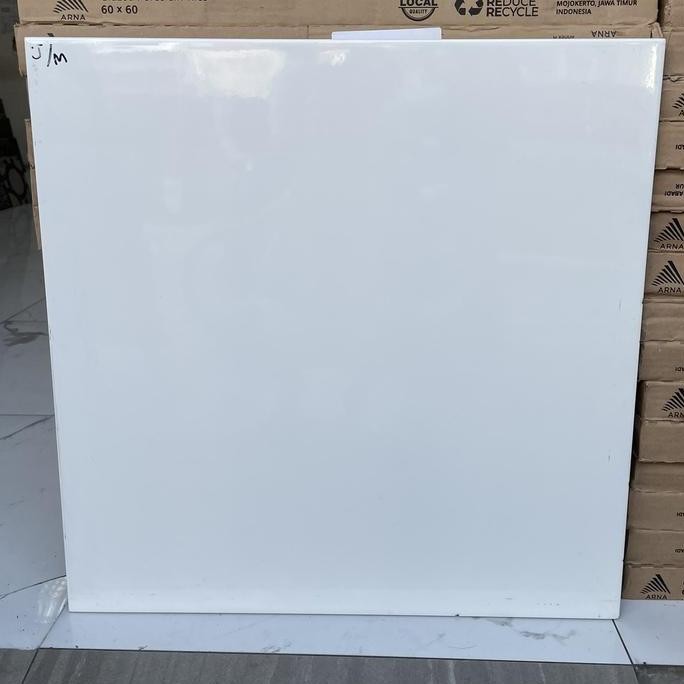 Keramik Mustika 60x60 Putih & Hitam Polos