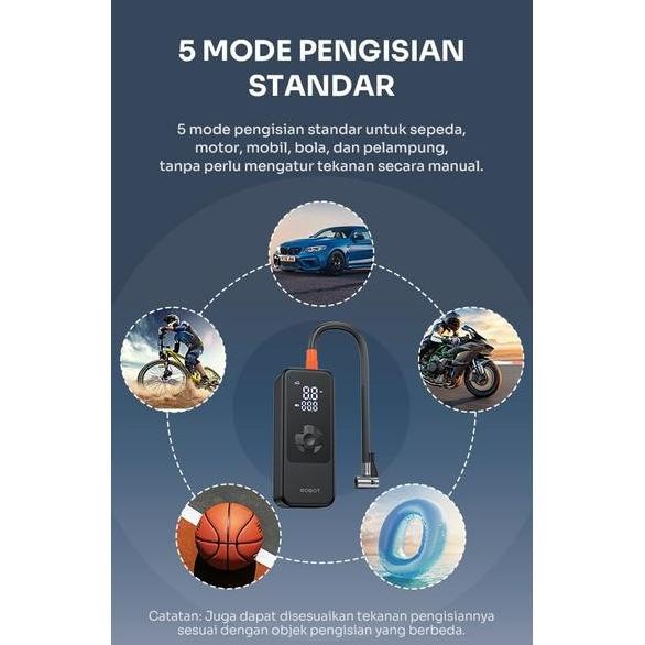 Vivan VTI02 Pompa Ban Mobil Tire Inflator Portable Elektrik LCD