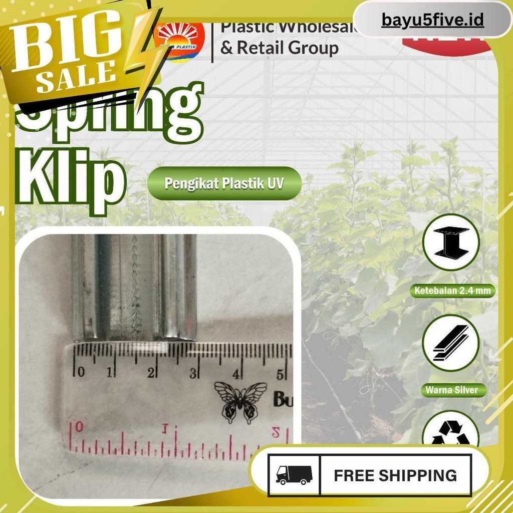 Penjepit Plastik Uv / Spring Klip Alat Pasang Plastik Uv Meledak