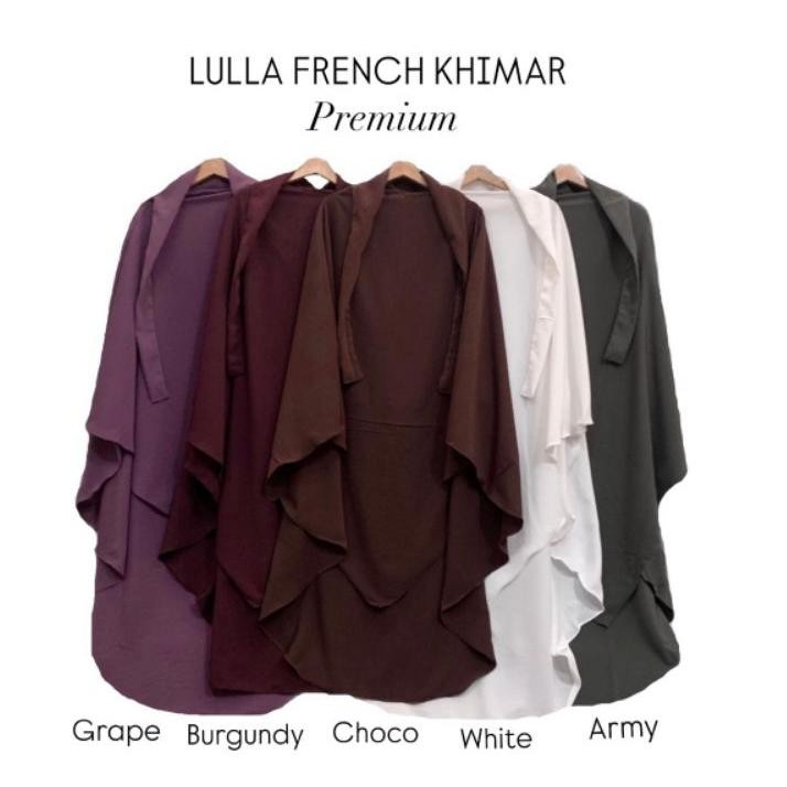 Lulla French Khimar Jumbo Bahan Wolfis