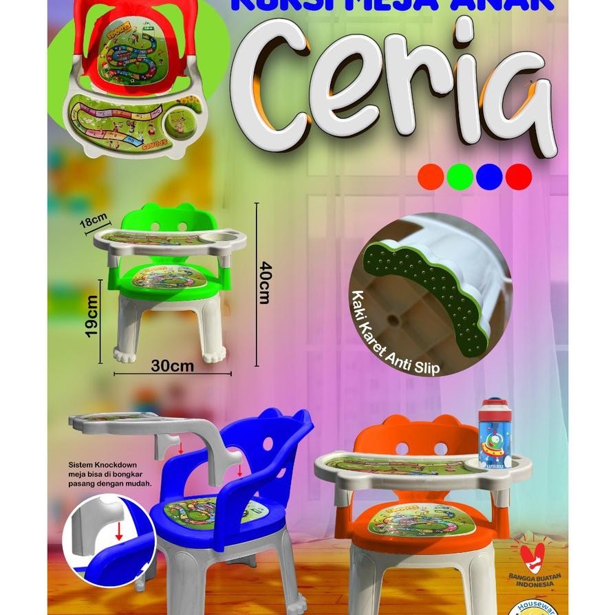 Meja Kursi Ceria Kursi Makan Bayi/Kursi Meja Makan Anak/Kursi Ceria Meja Kursi Tabitha