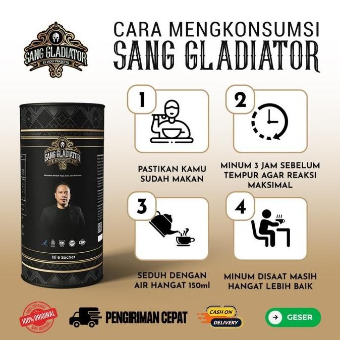 Sang Gladiator coffee original bpom kopi herbal stamina pria kopi kuat