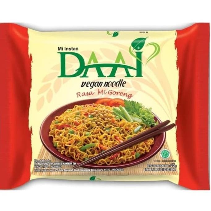 

Mie Instan Daai Vegan Rasa Mi Goreng 1 Dus ( 40 Pcs ) / Vegan Noodle Kualitas Terbaik Harga Termurah