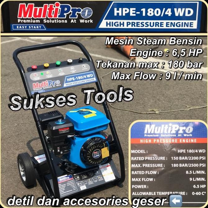 Mesin Steam W/ Engine Bensin Lakoni Daytona 120 G Multipro Hpe 180 4Wd