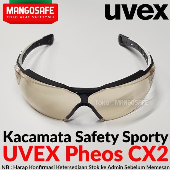 UVEX Safety Glasses Pheos CX2 CBR65 Original / Kacamata Kerja Proyek Sefty Sporty Keren Viral / Kaca