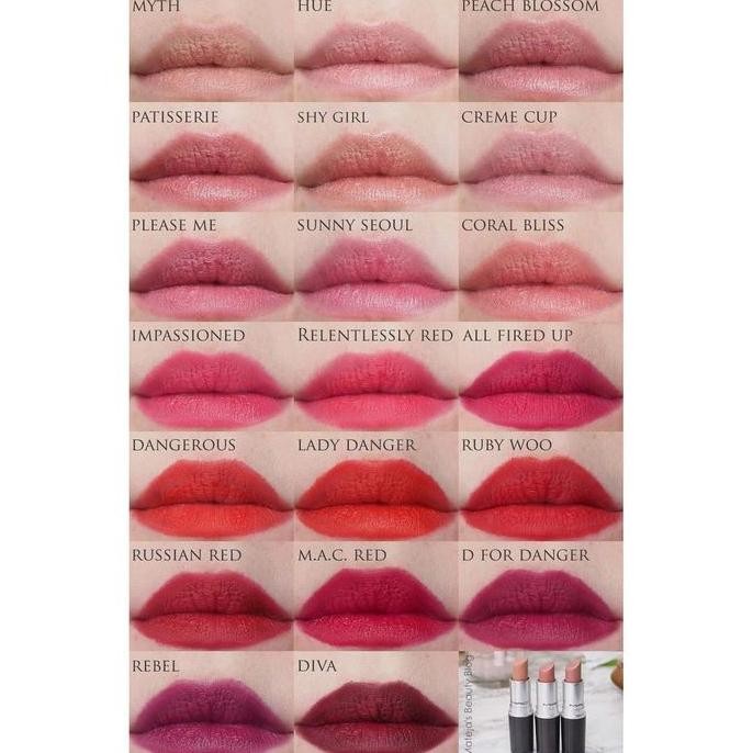 MAC Lipstick Long-Wearing, Full Coverage & Completely Matte Finish | Lipstik M.A.C Matte Original 10