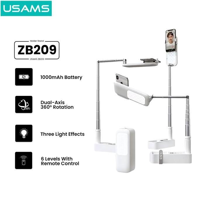 Usams Zb209 Stand Phone Live Show Lipat Multi Fungsi Ring Light Led
