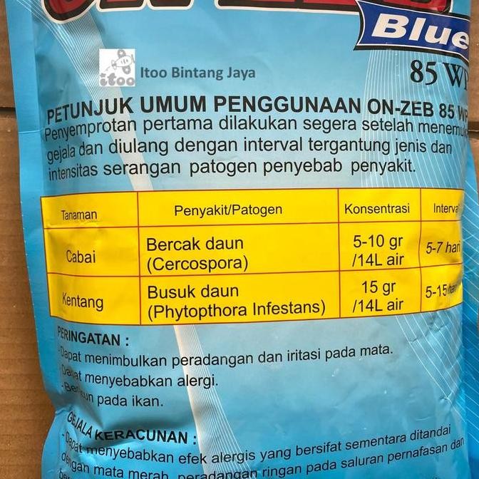 Fungisida Protektif Kontak Onzeb Blue Mankozeb 85 Wp 1 Kg