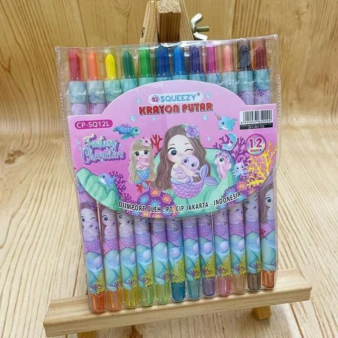 

Up Harga Grosir (1Dus/12Sets/144Pcs ) Crayon Krayon Putar 12Warna Panjang 17Cm Cp-Sq12L Squeezy