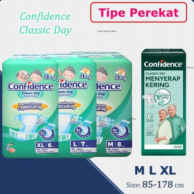 

Confidence Classic Day Tape M8L7Xl6 Popok Peat Dewasa