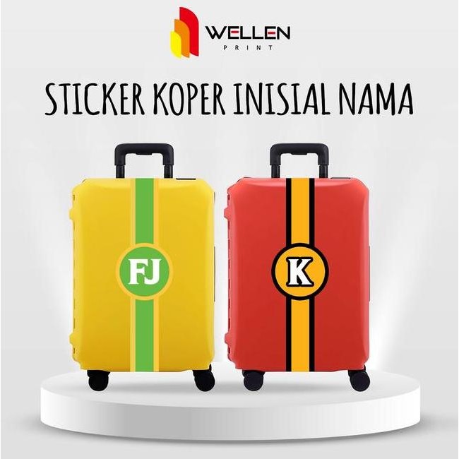 

Wellen Print Cetak Stier Koper Inisial Nama Print Stiker Label