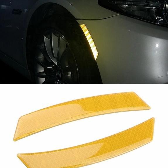 

Stiker Side Marker Mobil Reflektor Feder Bumper Mata Kucing 4 Pcs