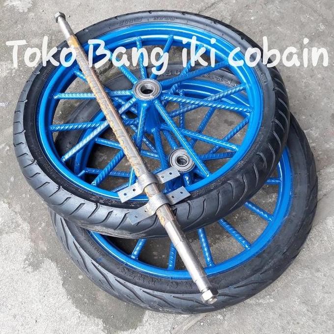RODA GEROBAK DORONG 1set Ruji Besi 8besar Ring 17inch Roda Kastor Ban