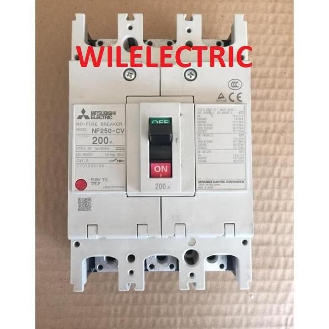 Mitsubishi NFB / MCCB / No Fuse Breaker NF250-CV 3P 200A 200 A ORI
