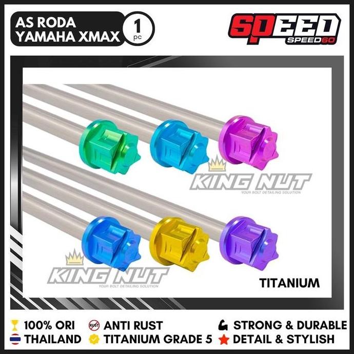 Titanium Probolt As Roda Yamaha Xmax Grade 5 King Nut