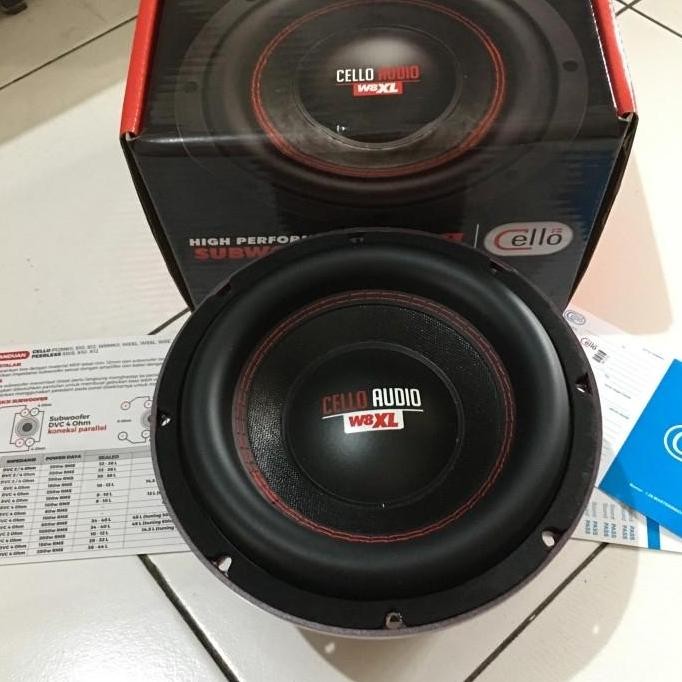 BEBAS ONGKIR - Subwoofer Cello W8XL monster subwoofer 8 inch dvc 4 ohm