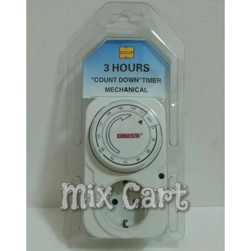 Stop Kontak / Count Down Timer Analog Kitani 3 Jam (180 Menit)