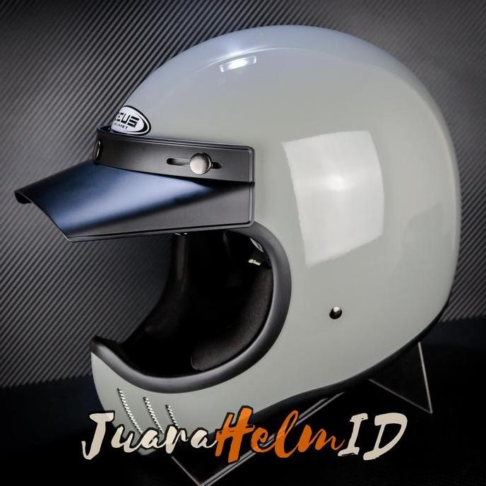 ZEUS HELM ZS916 D SOLID / AUDI GRAY / ZS916D - ZS 916 RETRO CLASSIC