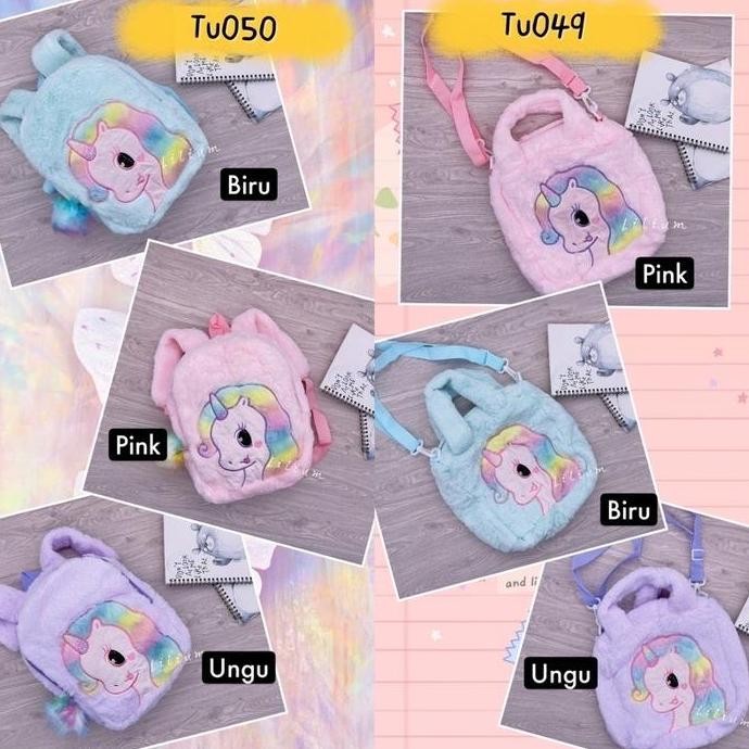 

Miliki Ransel Unicorn Bulu Fluffy Tu018 Tas Sekolah Tk Sd Anak Perempuan