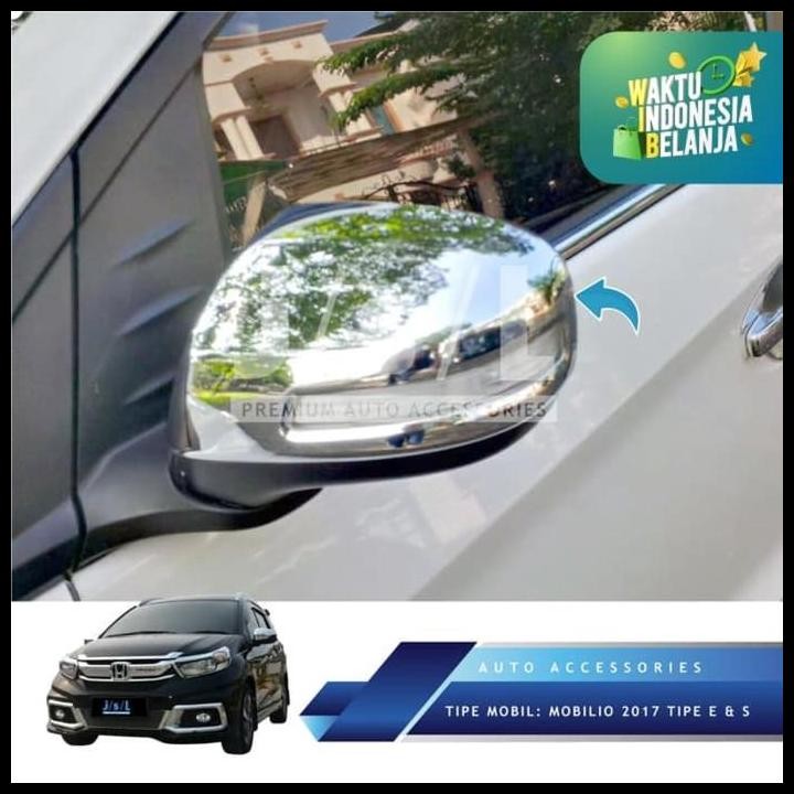 TERBARU MOBILIO 2017 MIRROR COVER CHROME TIPE S DAN E/AKSESORIS HONDA MOBILIO 
